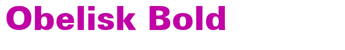 Obelisk Bold